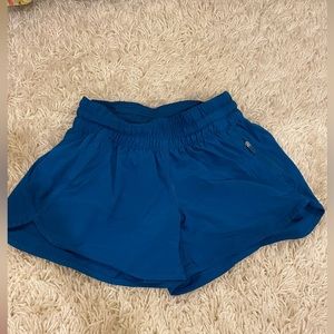 Lululemon blue speed up high rise shorts